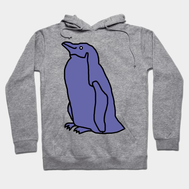 Very Peri Periwinkle Blue Penguin Color of the Year 2022 Hoodie by ellenhenryart